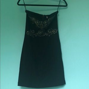 Free People strapless embellished dress